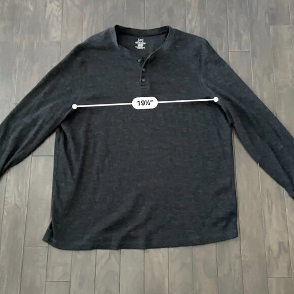 George Black XXL Long Sleeve Henley Tee Shirt - Picture 7 of 9